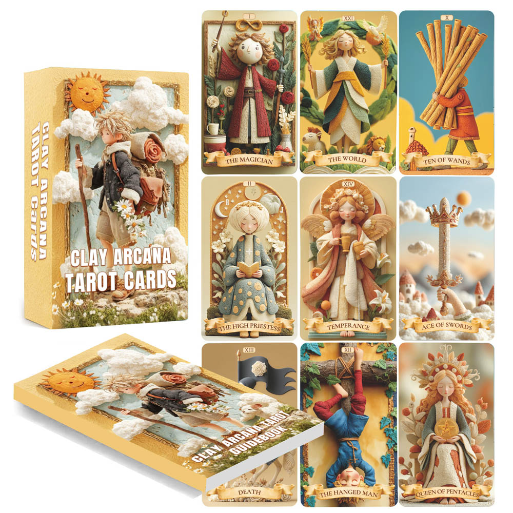 Tarot Deck With Guidebook - Set di 78 carte dei tarocchi,