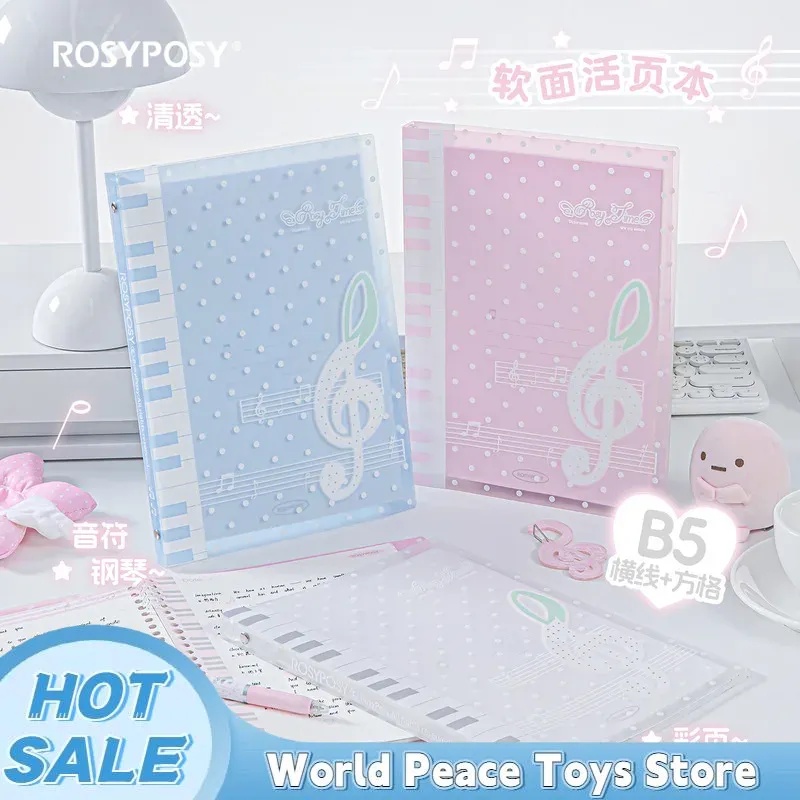 Blank Sheet Music Notebook - Quaderno a fogli mobili Rosyposy Melody