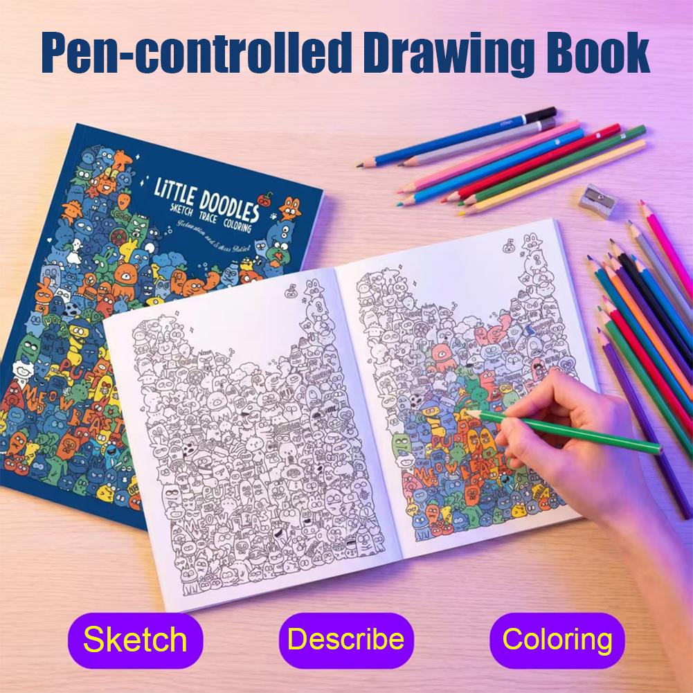 Libro da colorare con schizzi, - Adult Coloring Book Stress Relief recensione e prezzo